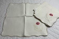 Four Vintage Dinner Napkins
