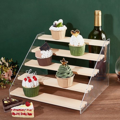 Acrylic display stand wooden - display,