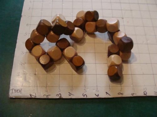 Vintage original wooden - wooden, cube