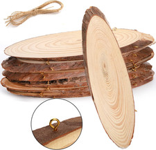 DEAYOU 8 Pack Oval Wood Slices