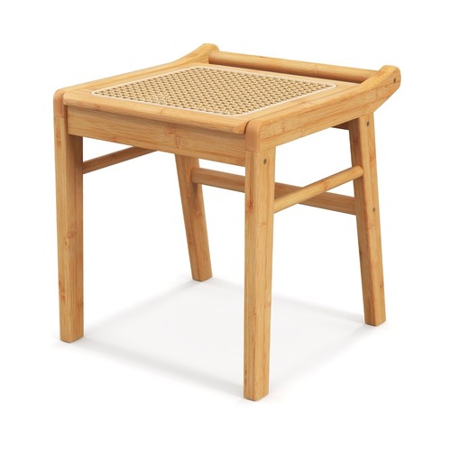 Bamboo vanity stool rattan - stool,