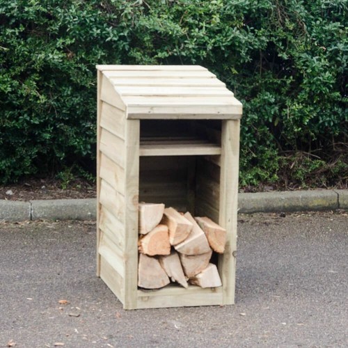 Wooden log store narrow - wooden, store,