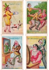 Humor, Comic, Artist Signed, 20 Vintage Postcards
