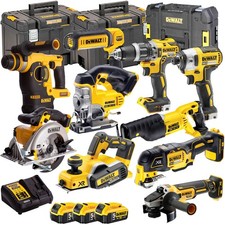 Dewalt 10 Piece Tool Kit 18V XR 3 x 5.0Ah Battery Charger & Case DEW-KIT4M