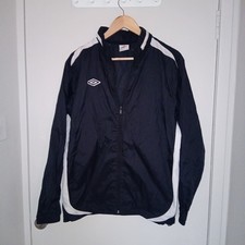 Mens Umbro Black Sport Jacket Size M Pre Loved Condition Windbreaker 