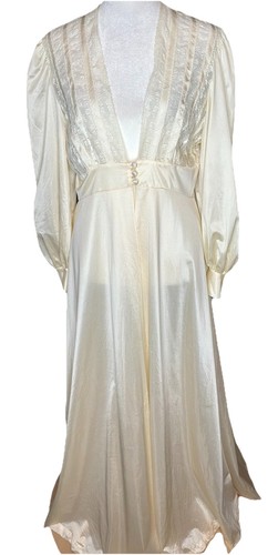 Vintage ivory satin lace - ivory,