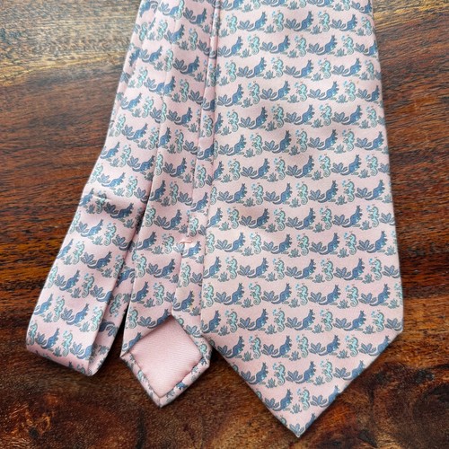 Hermès 100 silk tie kangaroo - hermès,