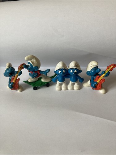 Smurfs guitarist smurf - 4x,