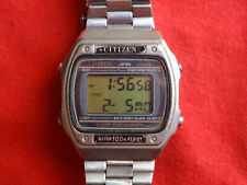 CITIZEN Vintage P110-313283 "ALARM CHRONOGRAPH" JAPAN LCD Digital Watch