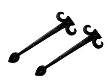 False Hinge Fronts  Dummy  390mm 16" Black Door  Arrow Head Cast Iron Black Pair