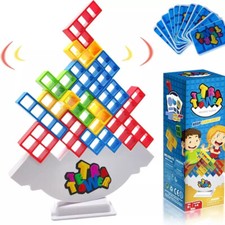 64Pcs Tetra Tower Balance Stacking Blocks Game Kid Adults Blocks Toys Xmas Gifts