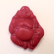 ~ VINTAGE CHINESE CARVED RED CORAL PENDANT  FIGURE OF THE HAPPY BUDDHA