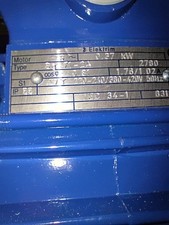 New Old Stock 3 Phase Electric Motor, 0.37kW, 1/2Hp, 2780rpm, 400v