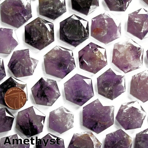 Faceted worry stone flat - faceted,