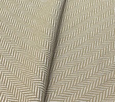 Beige Herringbone Mixed Wool