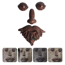 1 Set Resin Tree Hugger Sculpture Yard Tree Faces Decoration