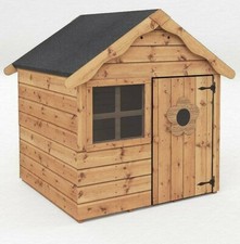 4ft WOODEN WENDY PLAYHOUSE KIDS WOOD GARDEN COTTAGE PLAY HOUSE PLAYGROUND DEN