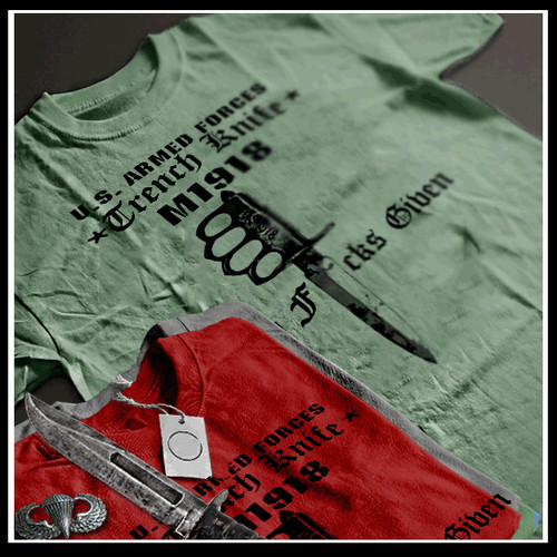 Combat knife shirt - knife, military