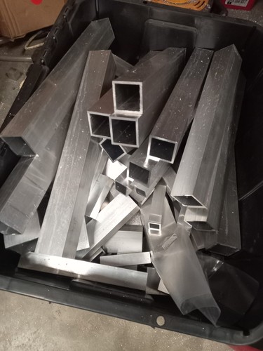 Aluminium box section square - aluminium,