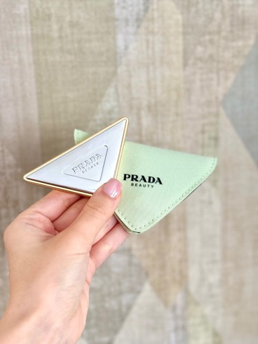 Prada beauty mirror with - prada, pouch