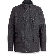 Belstaff Stealth Crosby Motorcycle Motorbike Waxed Cotton Jacket Black
