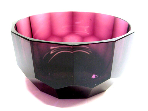 Moser amethyst glass faceted - amethyst,