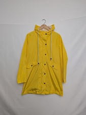 Yellow Rain Jacket Waterproof Fisherman Mac Hooded Coat – Size M – Unbranded