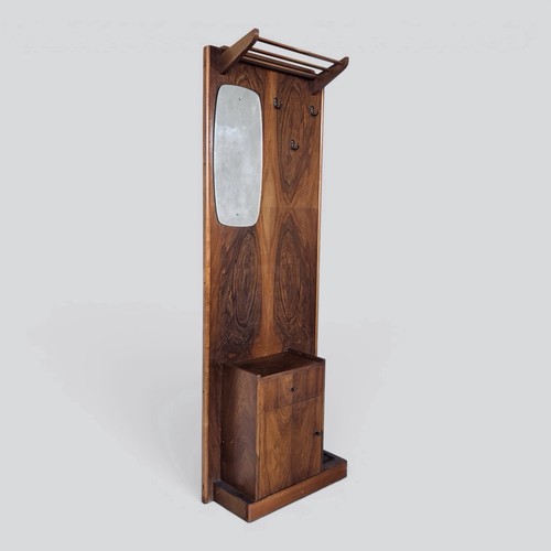 Mid century walnut hall stand - mid,
