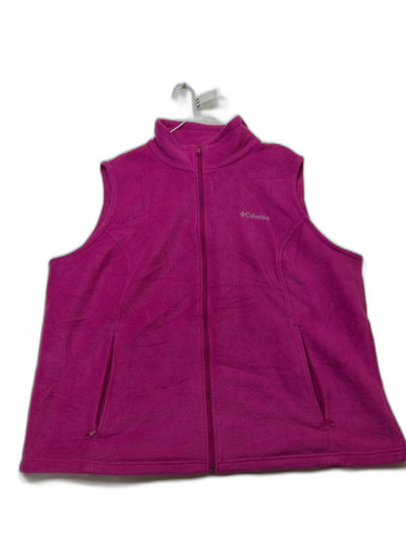 Columbia pink polyester fleece - pink,