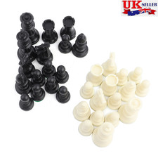 (Large-75mm)32PCS Chess Pieces Plastic Chess Set Chess Pieces Only