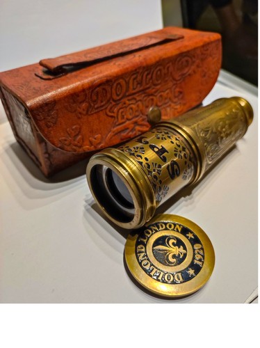 Vintage brass telescope - vintage,