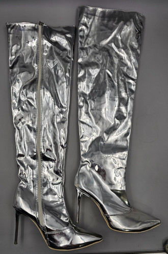 Silver metallic mirror pointy - metallic,