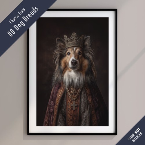Royal dog portrait print - portrait, –