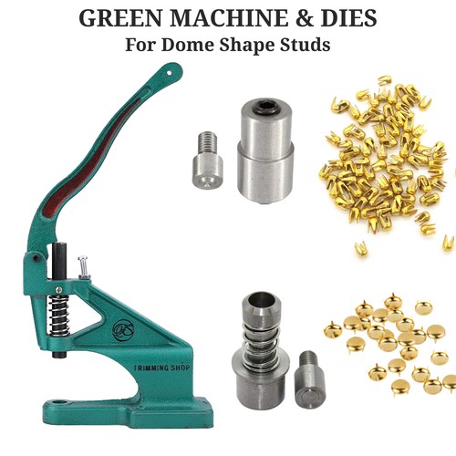 Green machine hand press stud - green,
