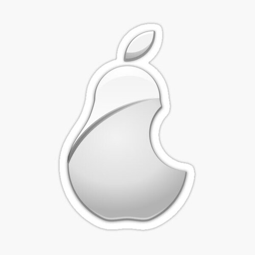 Pear fruit silver silhouette - pear,