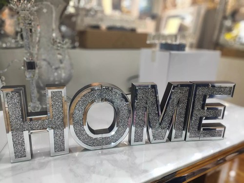 Love home sign silver - love, crushed