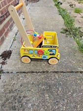Handmade Wooden School Bus Toy