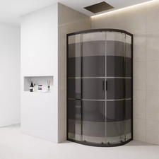 Black Print Quadrant Shower