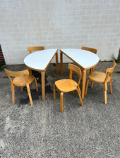 Alvar Aalto Artek Mod. 95 Halfmoon Table Table Mid Century 1960s 120x60cm