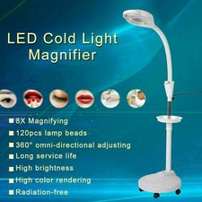 8 X Magnifying Floor Stand Lamp Light Magnifier LED Tattoo Beauty Salon