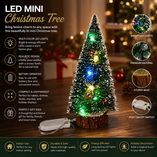 Mini christmas tree led - christmas,