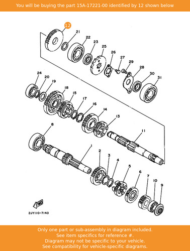 Yamaha gear 2nd wheel - gear,,