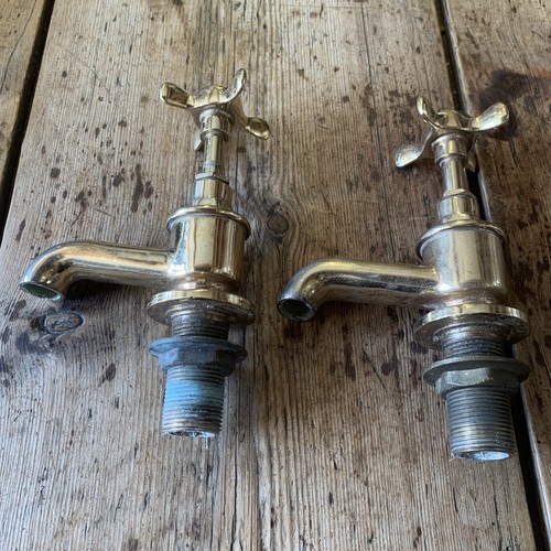 Vintage brass taps - -, &