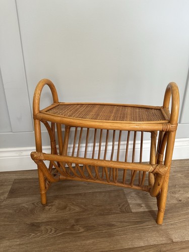 Vintage bamboo side table - bamboo,