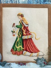 Victorian Lady Spirit Of Christmas Cross Stitch Chart