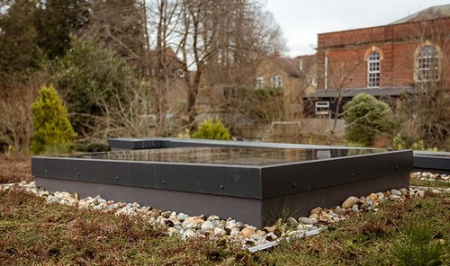 Flat glass roof - glass,
