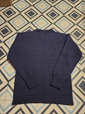 Le Tricoteur Traditional Guernsey Fisherman Jumper Sweater Blue Small (See Pics)