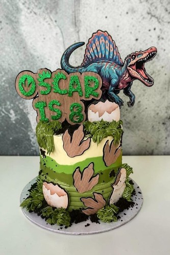 Personalised dinosaur cake - personalised,
