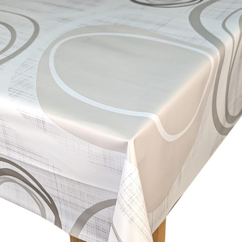Loops grey beige pvc vinyl - beige,