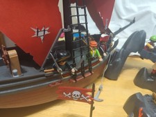 Playmobil Red Corsair Pirate Ship, Boats, Pirate Island, Pirates Bundle
